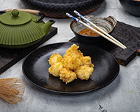 Хотате темпура / Hotate tempura with orange sauce